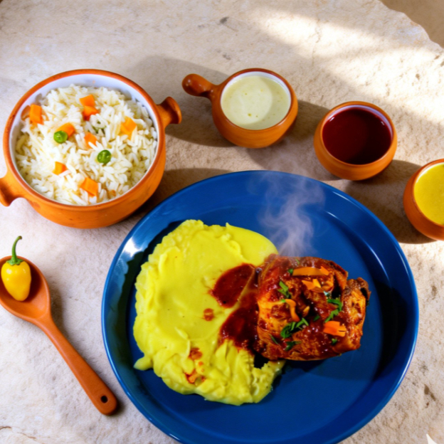 Puré de Adobo con Pollo
