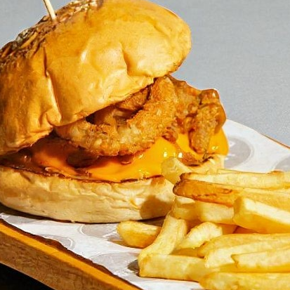 Hamburguesales La Crocante + Papas