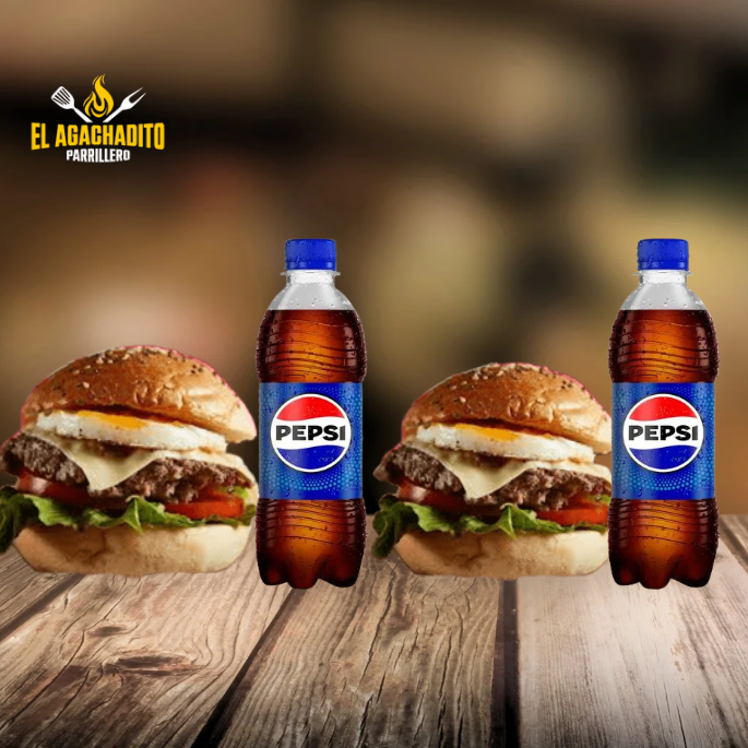 2 Hamburguesas Royal Casera + 2 Gaseosas