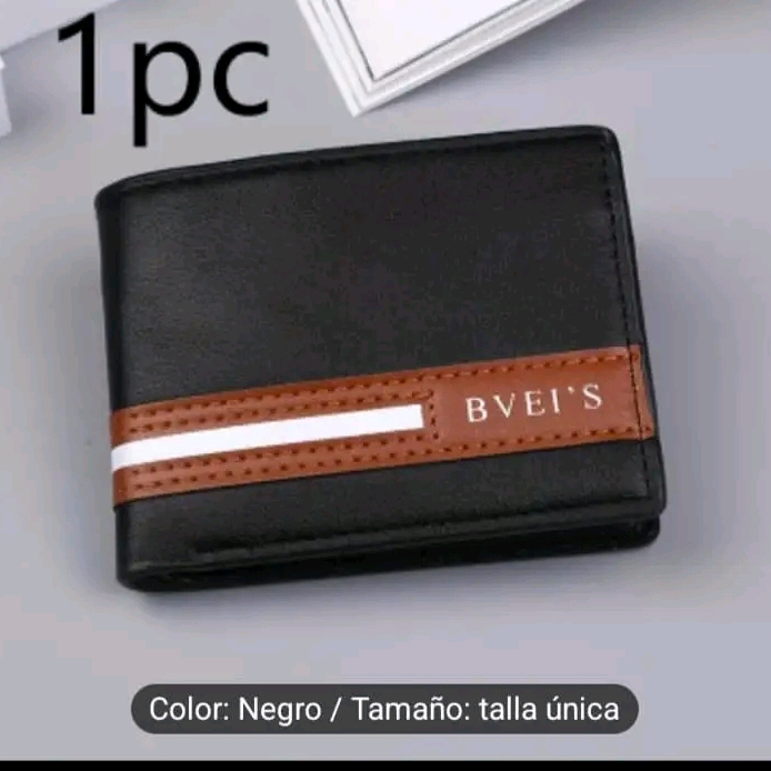 Cartera para Homb con Compartimientos para Monedas