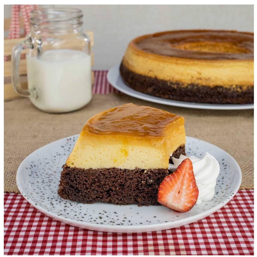 Rebanada de chocoflan