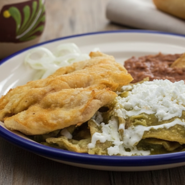 Chilaquiles Grandes con Pechuga de Pollo Asada