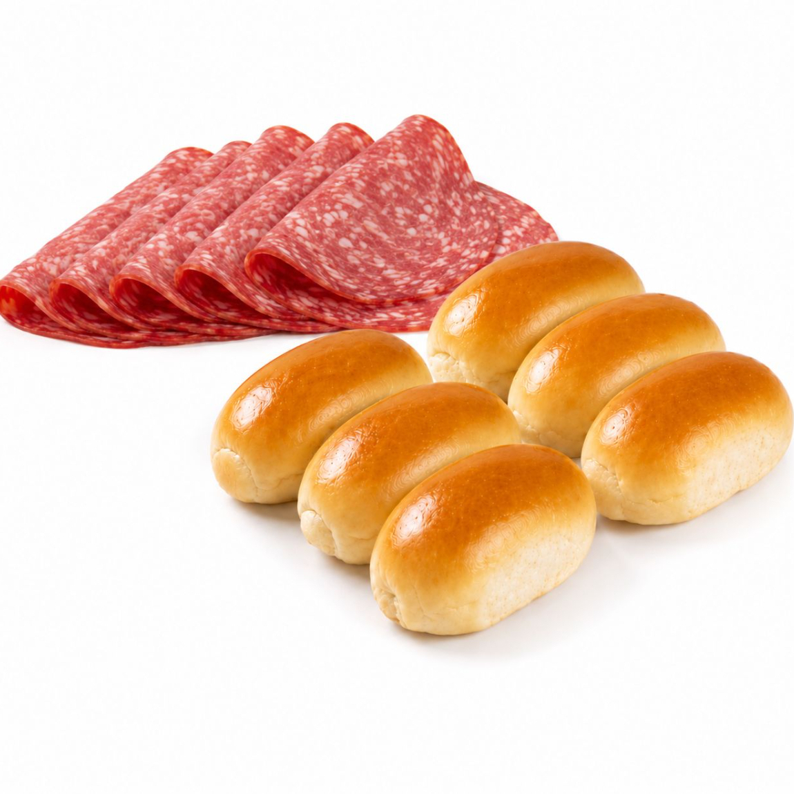 Promoção de 6 unidades de Pão Suíço 100g de Salaminho #combofamilia #lanche gostoso #saboroso #padaria #mercearia #pão #pãosuíço #salaminho #quebragalho