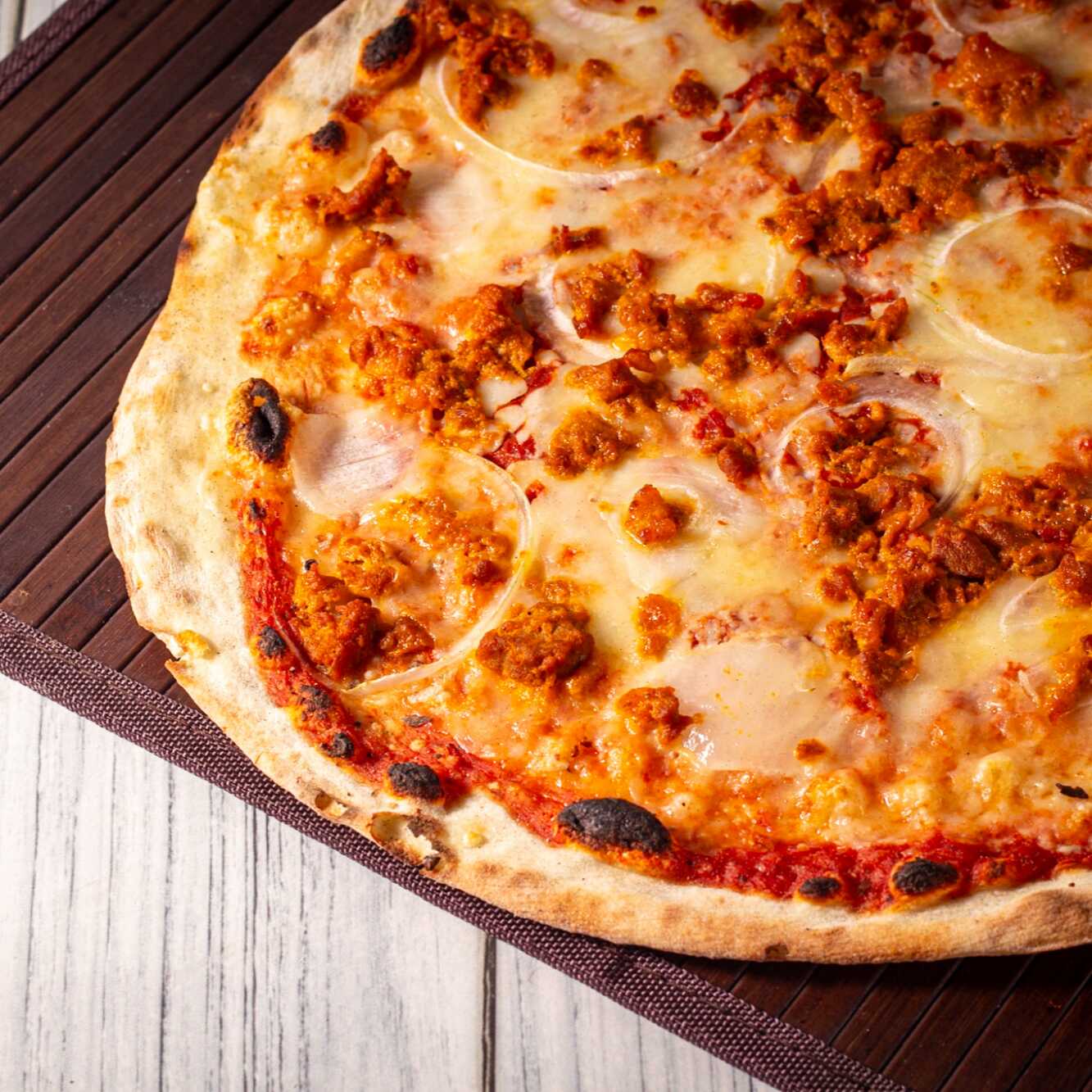 Pizza Pastor con Cebolla