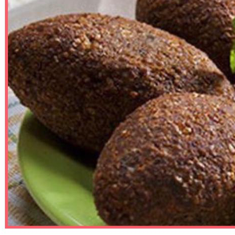 Kibbe Bola (2 piezas) con Hummus