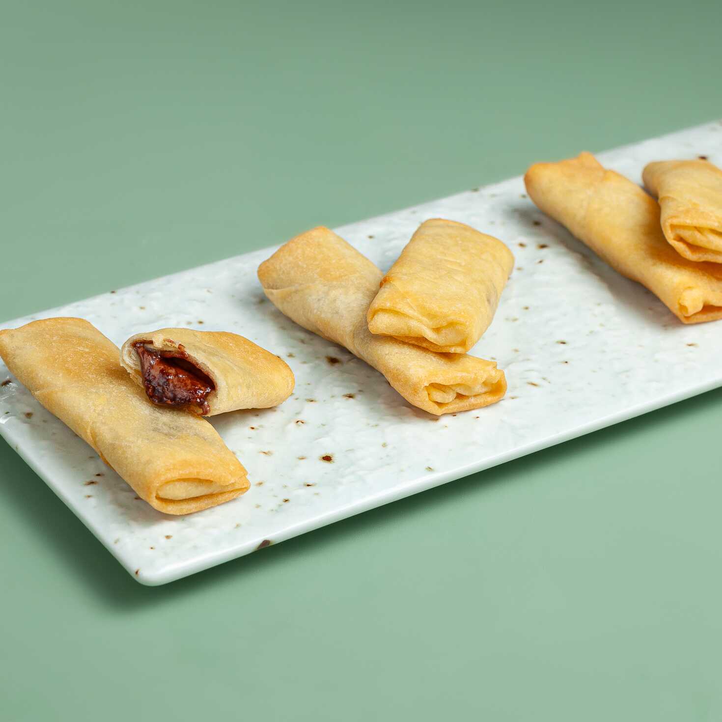 6 unidades do delicioso Harumaki de Chocolate