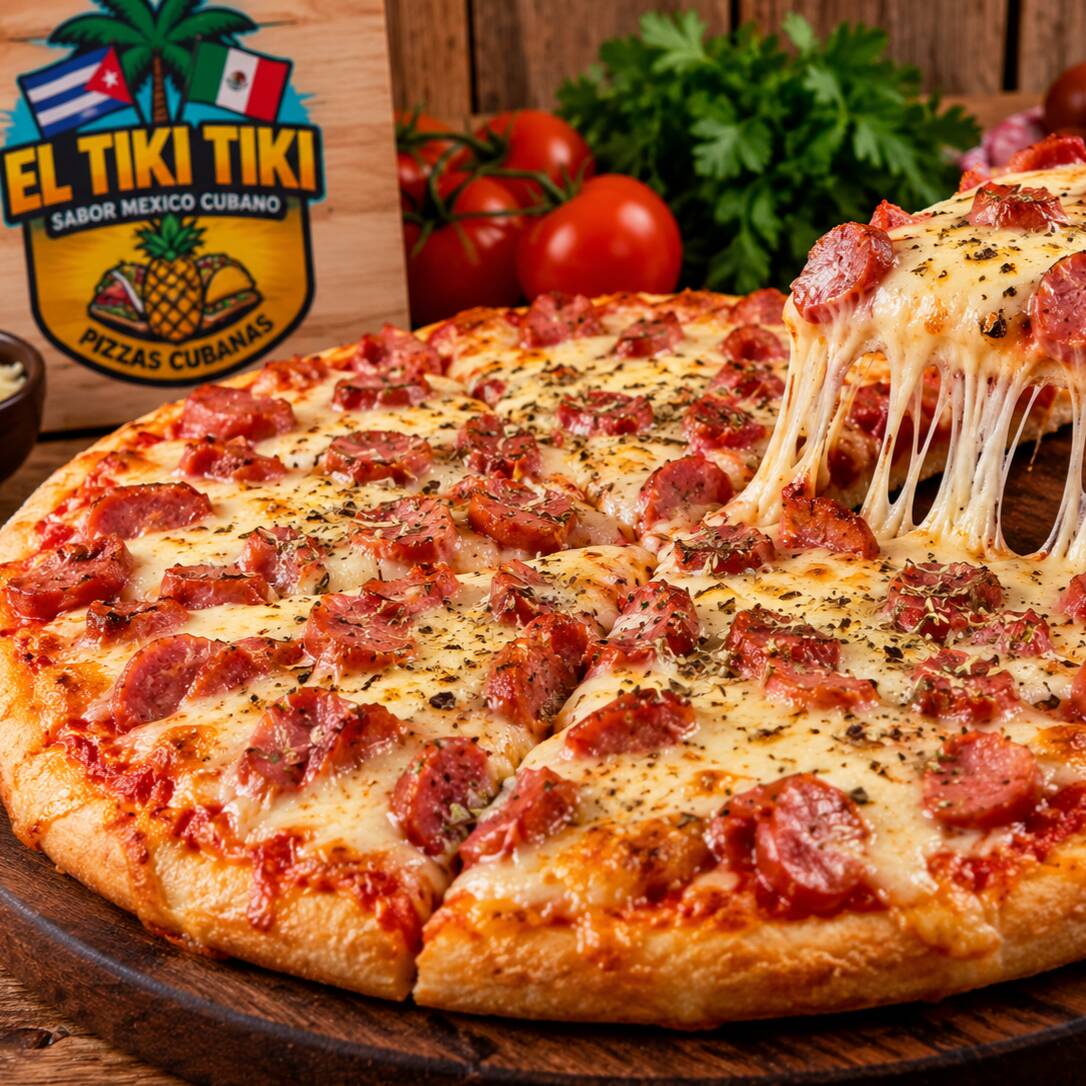 Pizza Cubana Salchicha y Queso