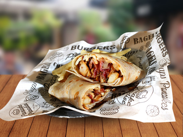 Wrap pollo tocino
