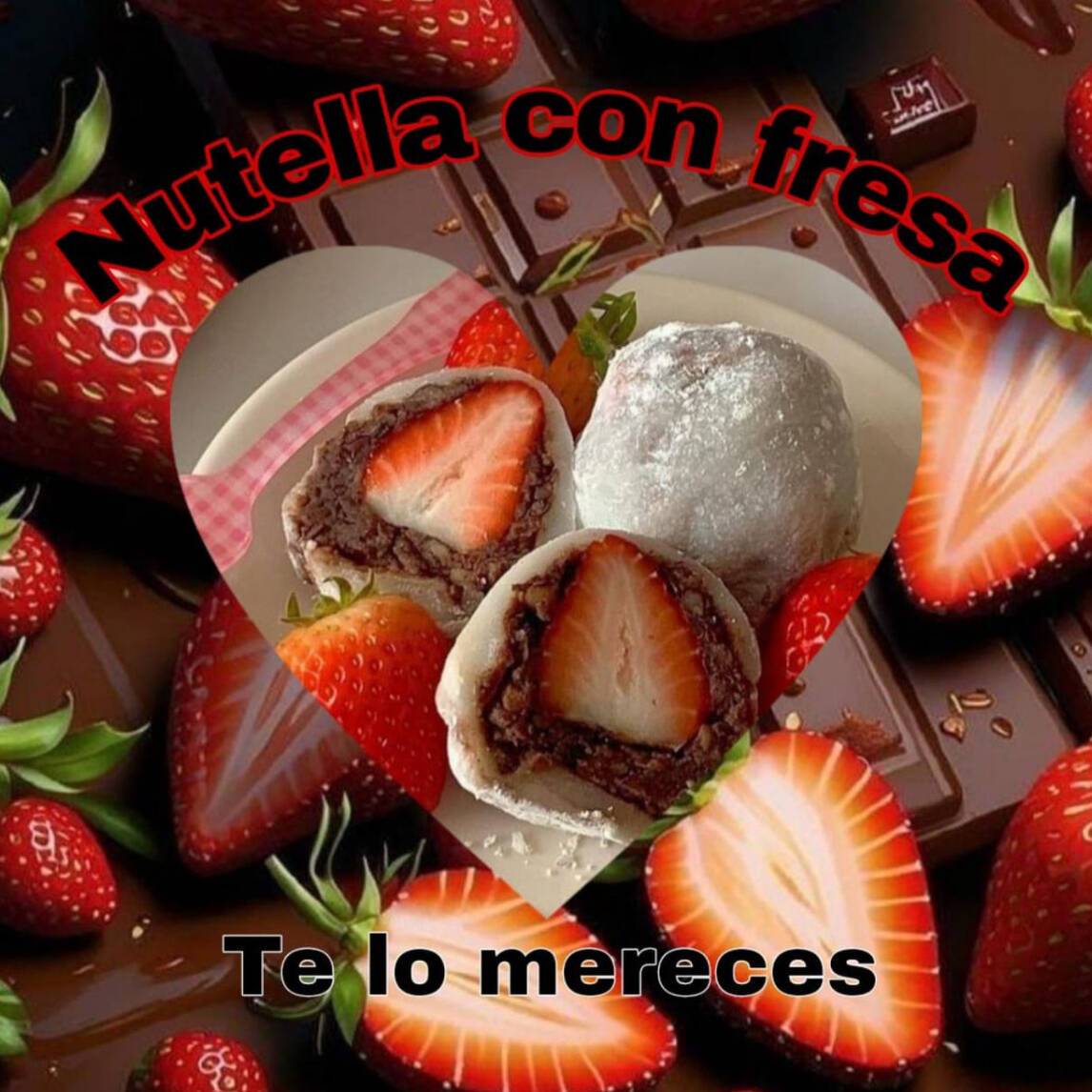 Mochi de NUTELLA con Fresa