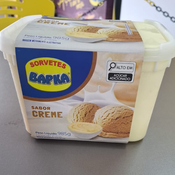 Sorvete 2l de creme
