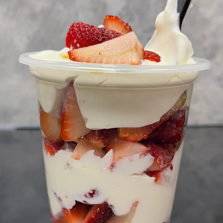 Fresas Naturales con Crema