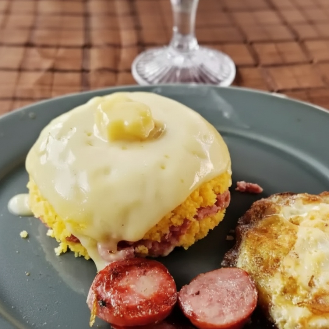 Ótimo lanche recheado com calabresa queijo bacon catupiry tomate cebola