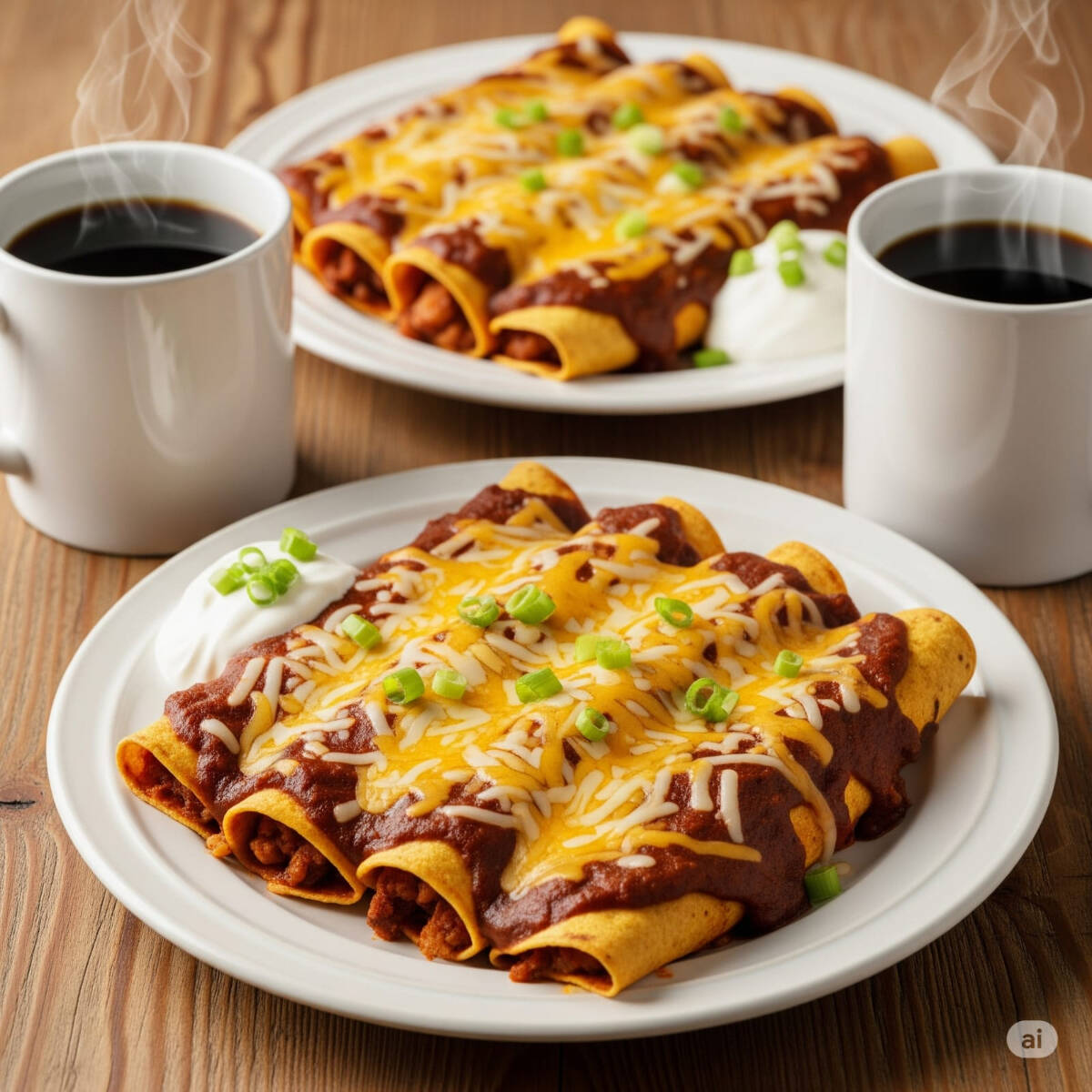 Combo de Enchiladas con Cafe