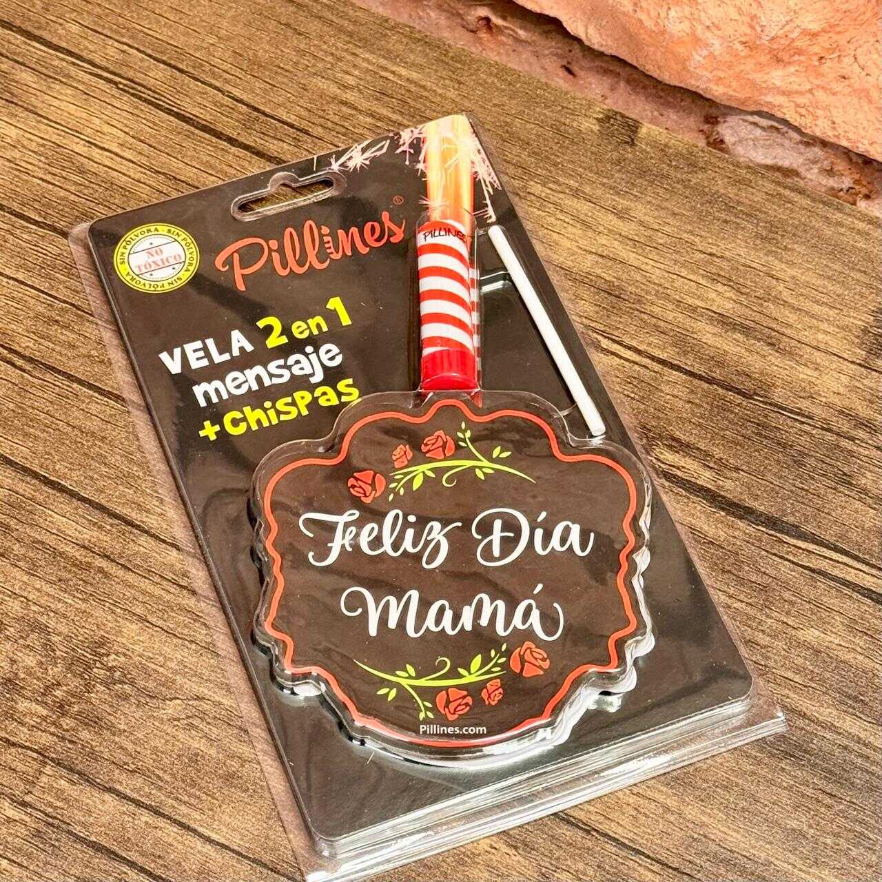 Vela Feliz Dia Mama Con Pirotecnia