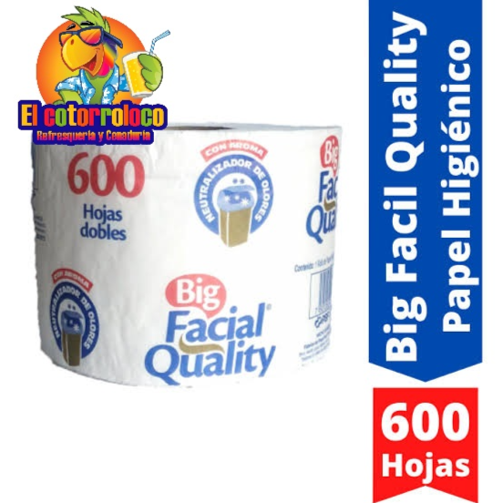 Rollo Papel Higiénico Big Facial Quality 600 H Dob