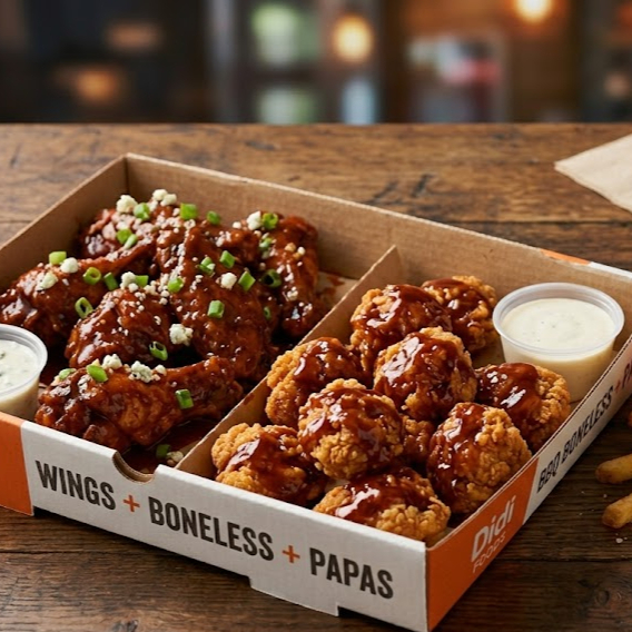 Alitas + Boneless + Papas