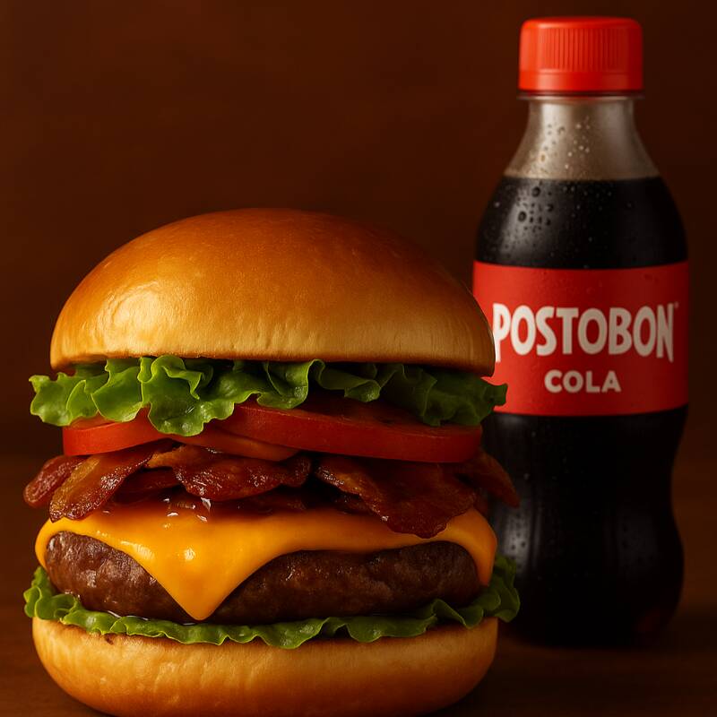 🍔 La ChoriCheddar + Gaseosa 250 Ml