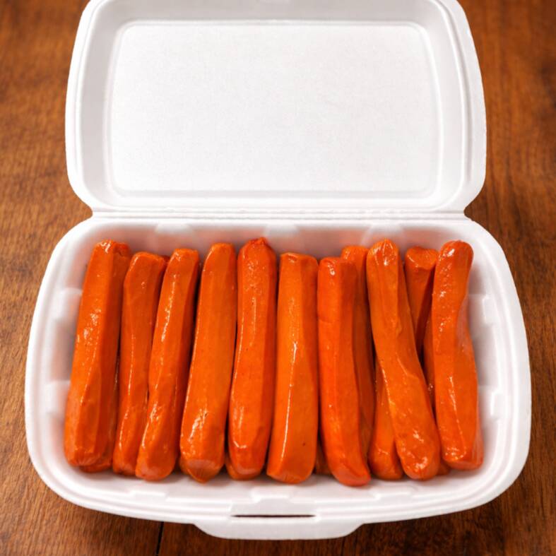 Porção com 500g - Salsicha BOUA/FRIATO selecionada.