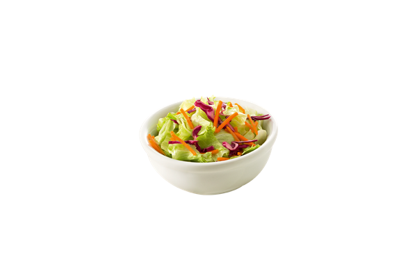 Alface com cenoura e repolho ralados.