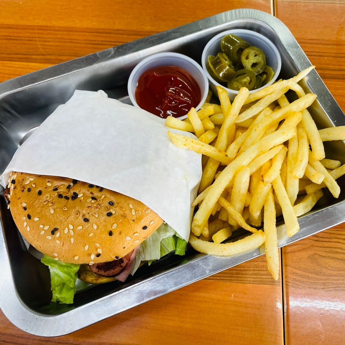 Hamburguesa con papas