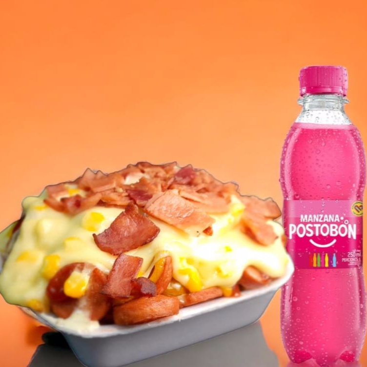 Salchipapa Personal Especial + Gaseosa 500 ML