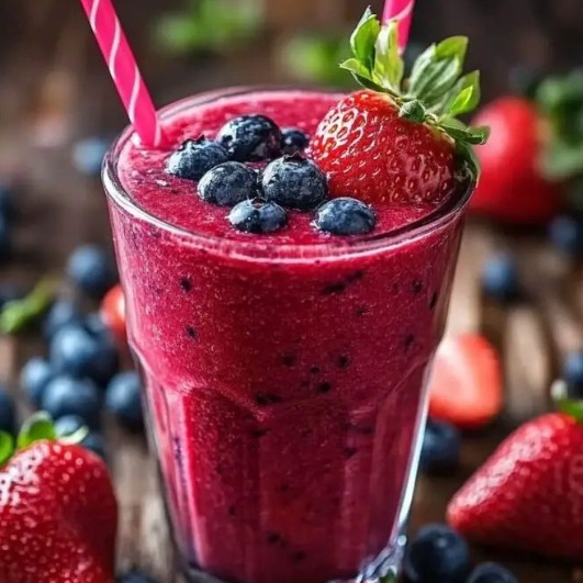Jugo de Arándanos con Fresa