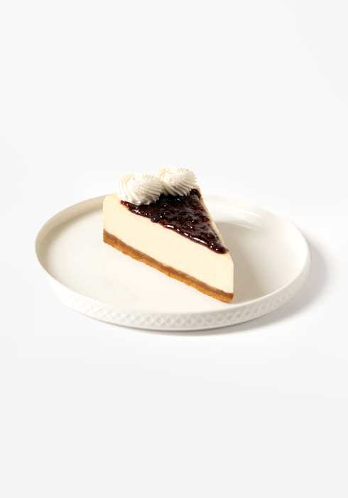 Rebanada cheescake zarzamora