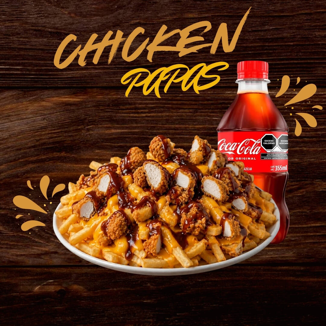 Chicken Papas +Coca Cola