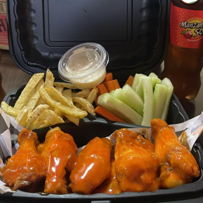 COMBO 5 ALITAS BBQ + PAPAS +REFRESCO