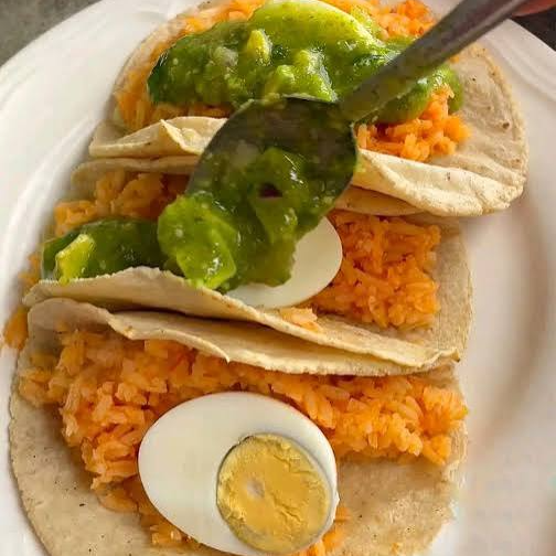 Taco de Huevo Duro o Hervido
