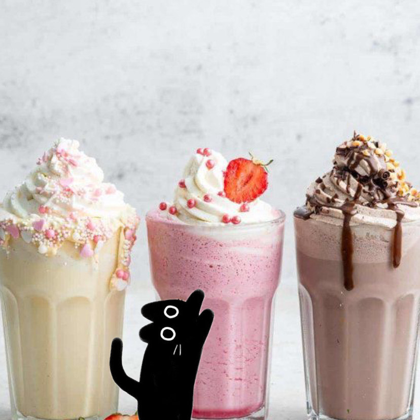 Malteada de fresa.