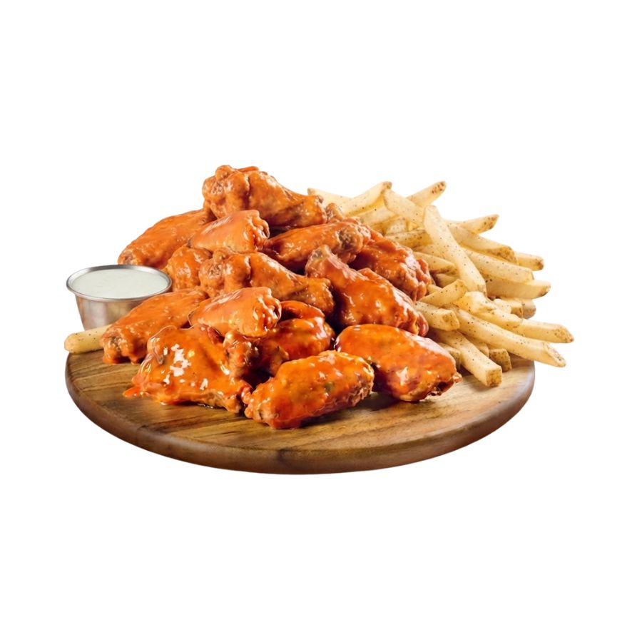 24 Wings +Papas