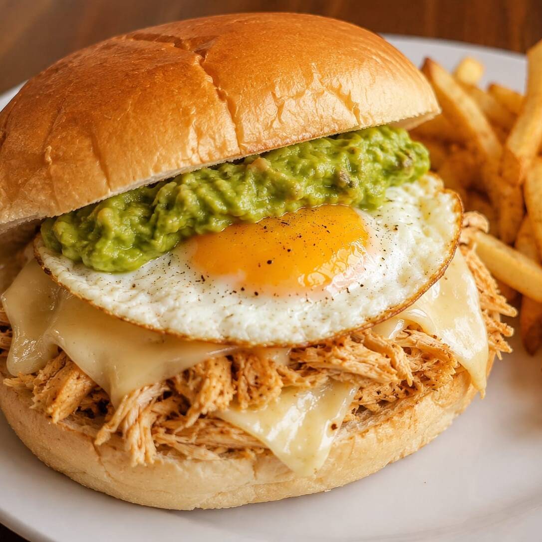 Torta de Cochinita con Huevo y Guacamole