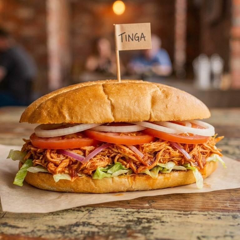 Torta de Tinga de Pollo
