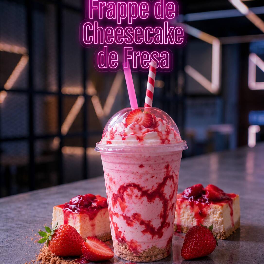 frappe de chesscake de fresa 16 oz