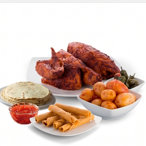 1/4 Pollo, Papas, Flautas y Más