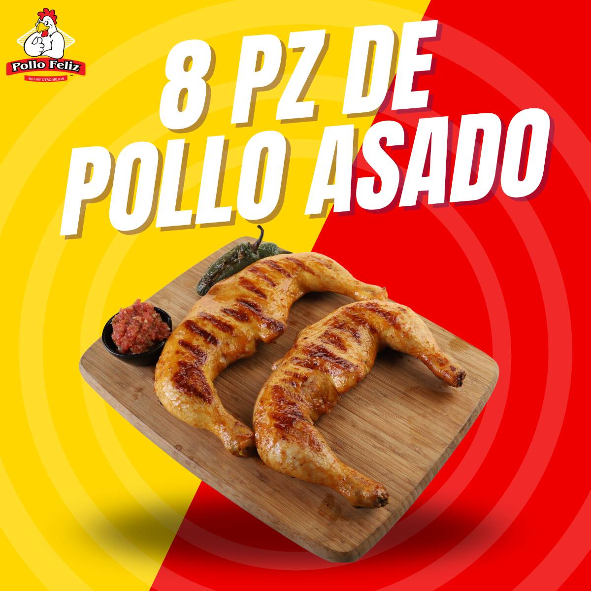 8pz de Pollo Asado al Carbón