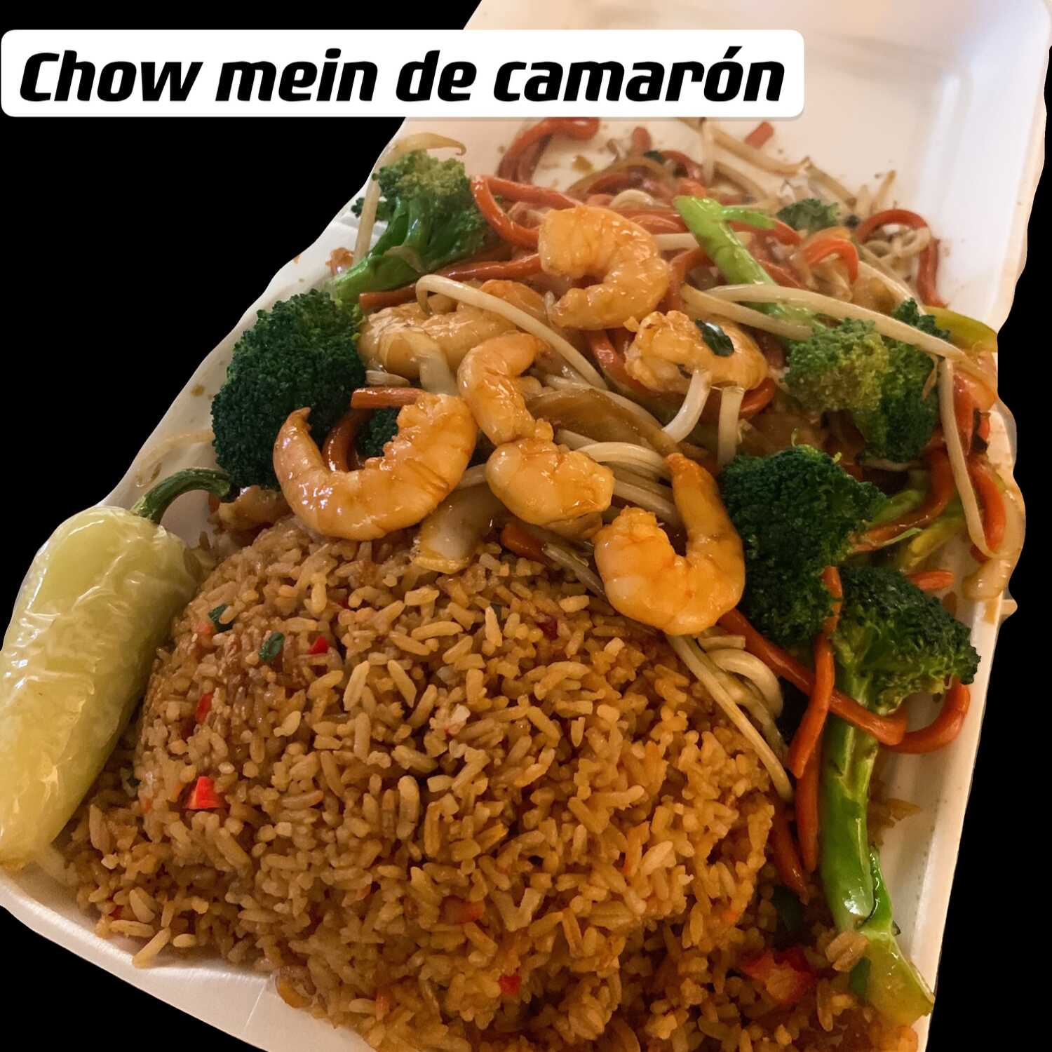 Lonche #29 Chow Mein de Camarón