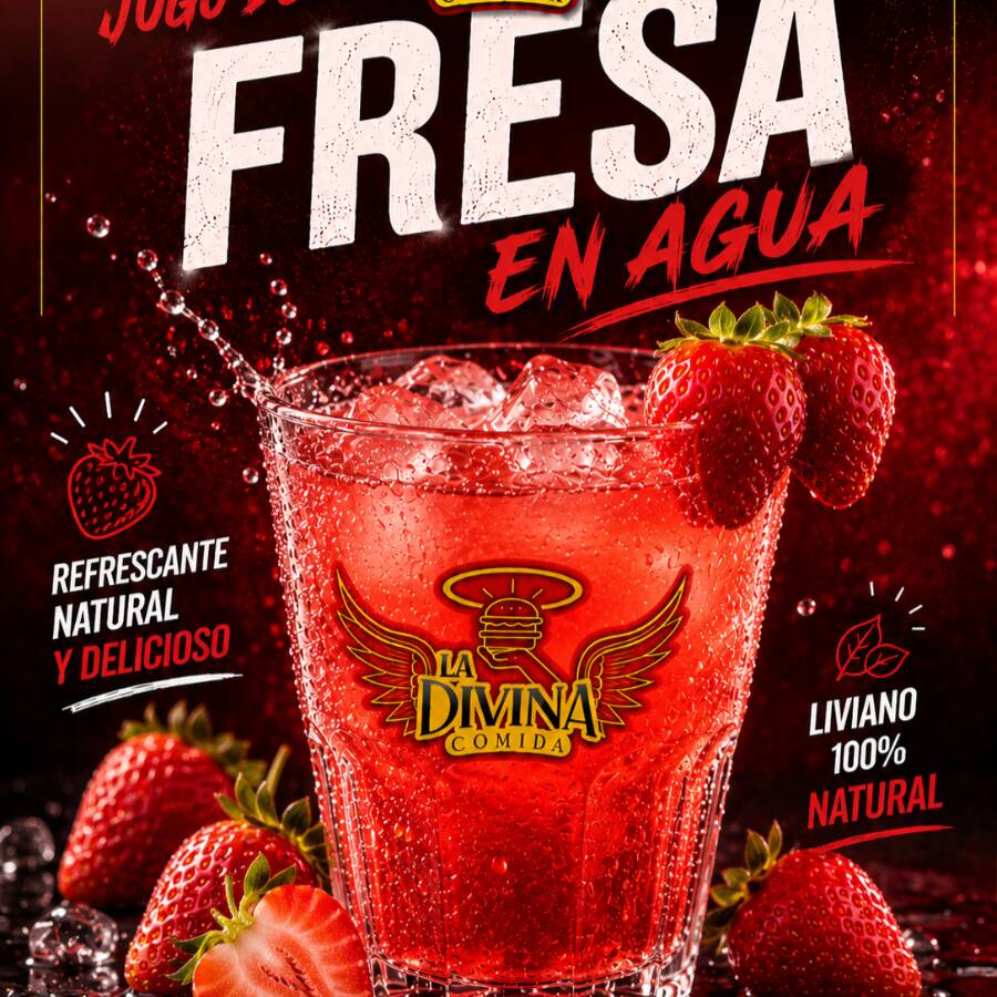 JUGO DE FRESA EN AGUA