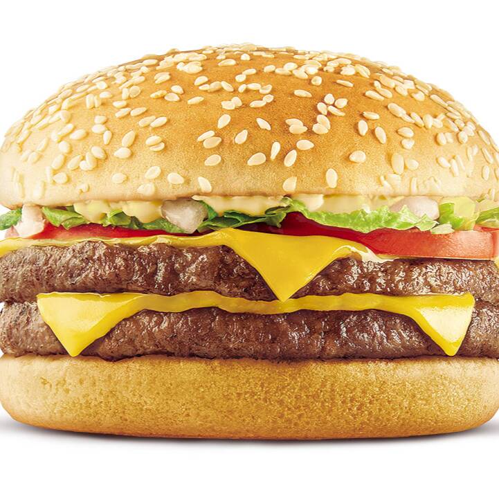 Hamburguesa con doble carne y doble queso .