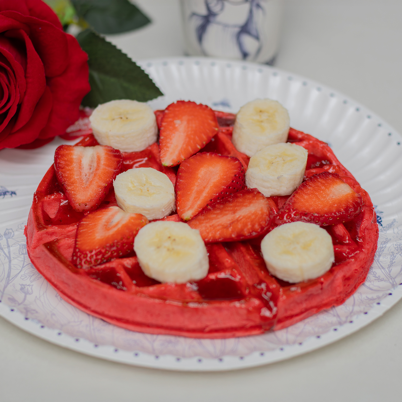 Waffle Con Mermelada De Fresas