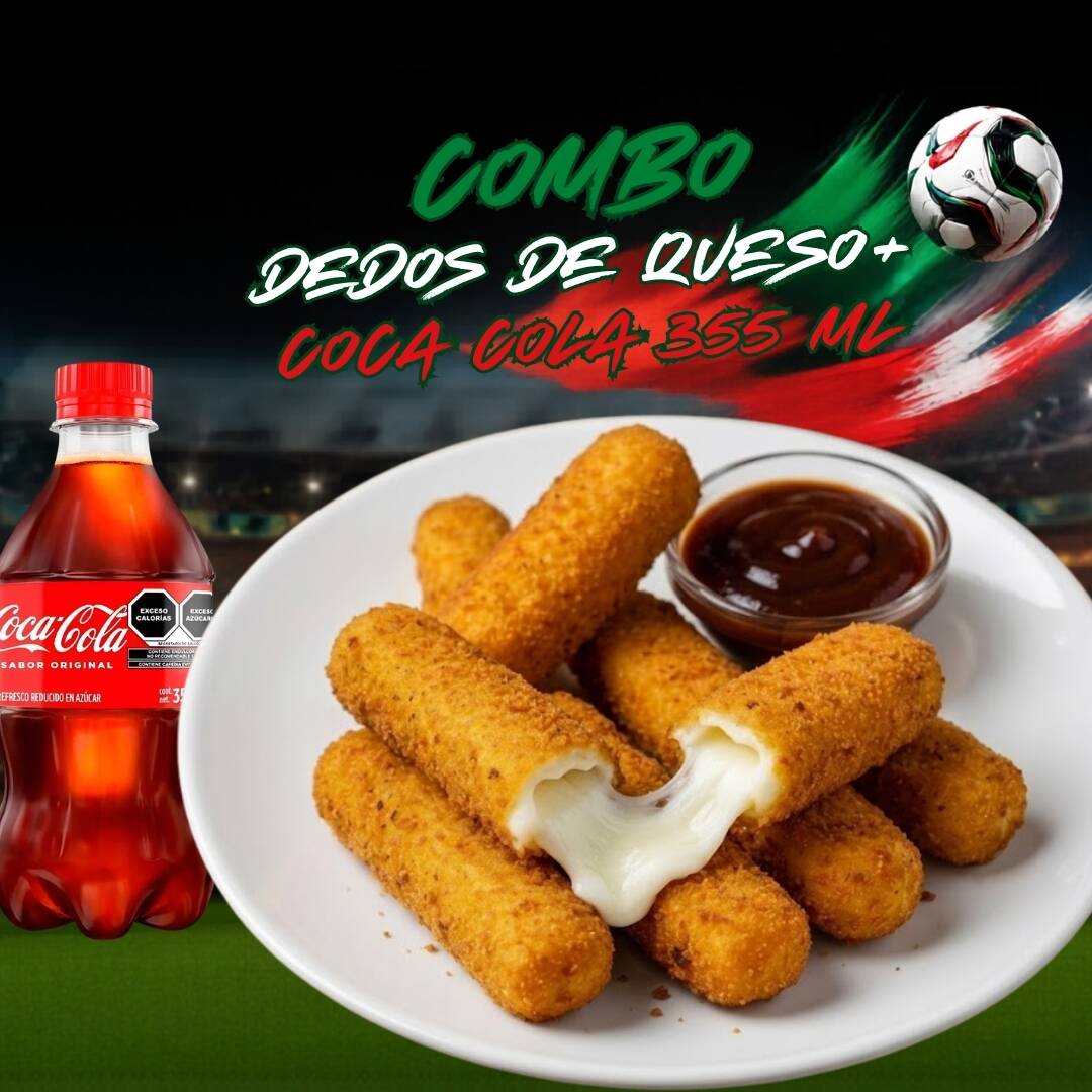 Combo Dedos de Queso +Coca Cola (PET 355 Ml)