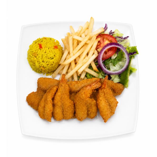 Camarón y Filete Empanizado