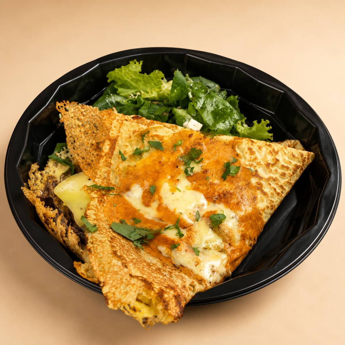 Crepa Champiñones con Queso
