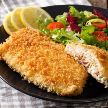 Filete Empanizado con Papas