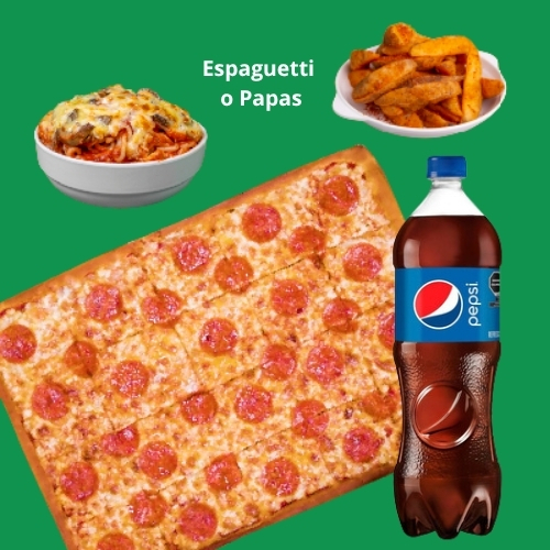 La Burra (Pizza D20 + 1 Complemento + Refresco)