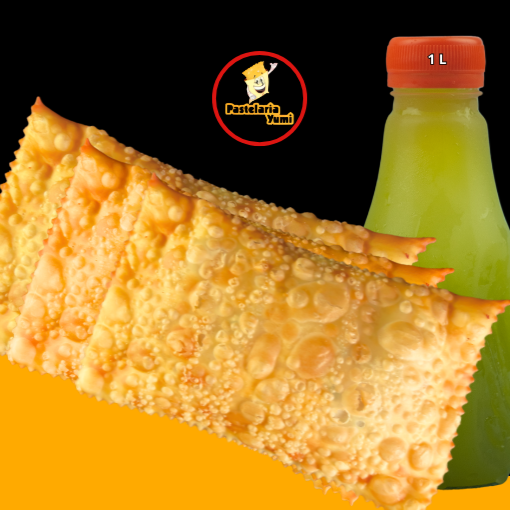 Escolha os sabores dos seus Pastéis ( Carne com Queijo , Frango com Catupiry , Queijo , Pizza ) + Caldo de Cana 1l Geladão! Para Compartilhar ! *Imagem ilustrativa #tags: pastel - salgado - lanche - refeição - comida - familia - dupla - promoção - oferta