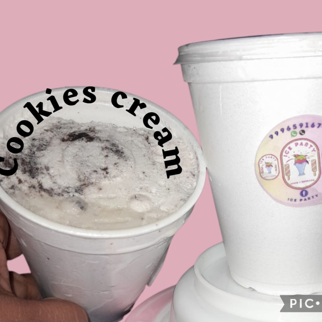 Helado Gourmet Sabor cokies Cream