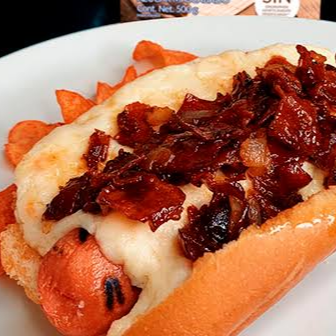Hot Dog con Tocino y queso