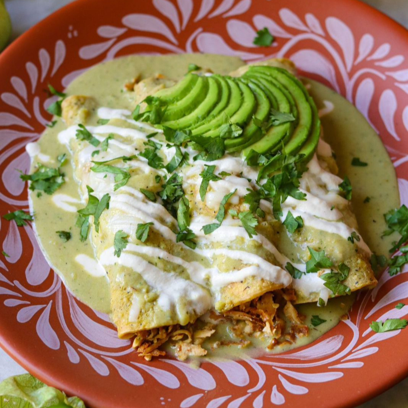 Orden de 3 enchiladas verdes